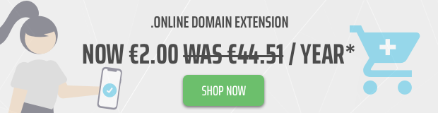 .ONLINE domain extension promo .ONLINE domain extension promo