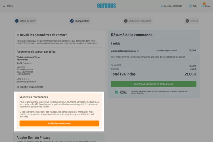 le processus de vérification