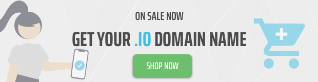 .IO domain extension on sale