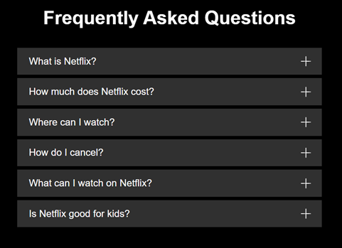 Netflix FAQ