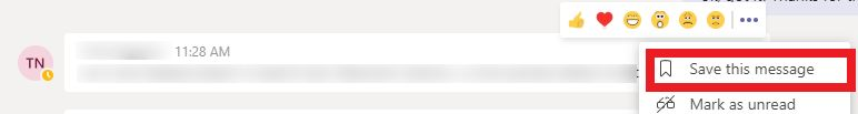 Save message MS Teams