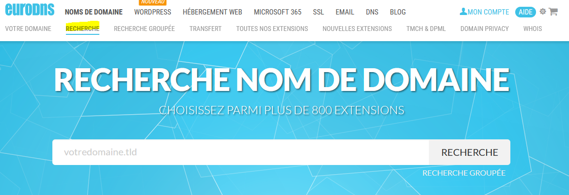 Recherche Domaine Recherche Domaine