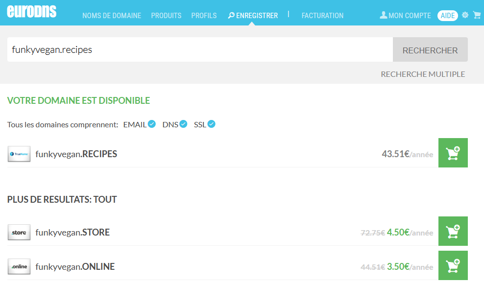Domaine EuroDNS Domaine EuroDNS