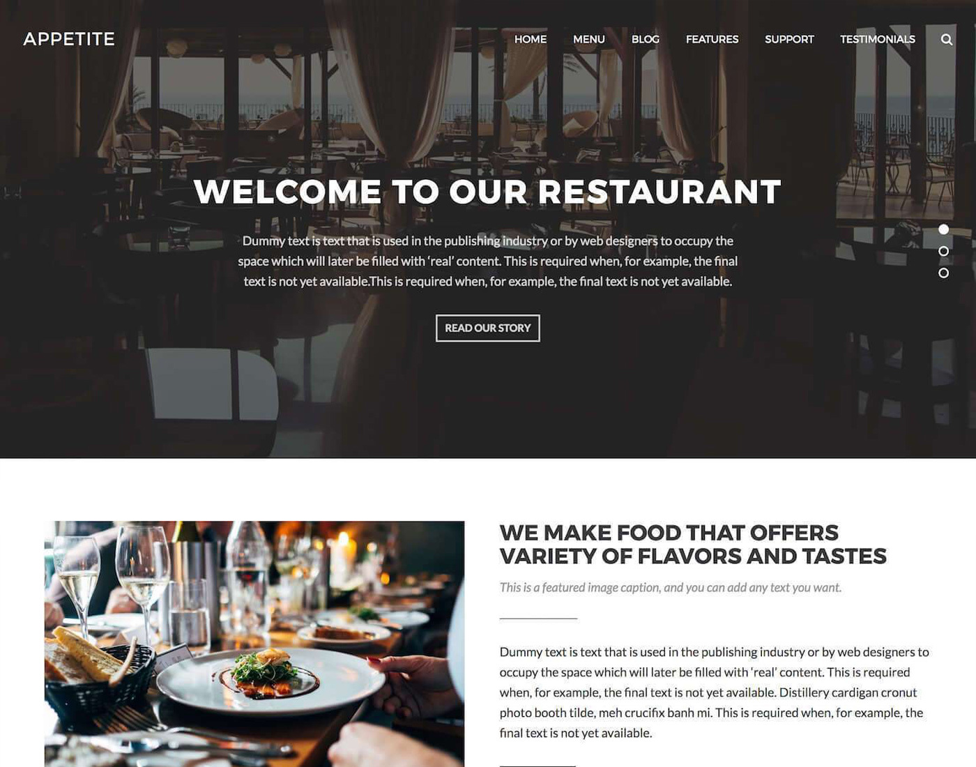 Appetite WordPress Theme